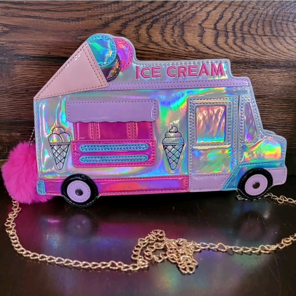 Holographic Ice Cream Truck Novelty Purse